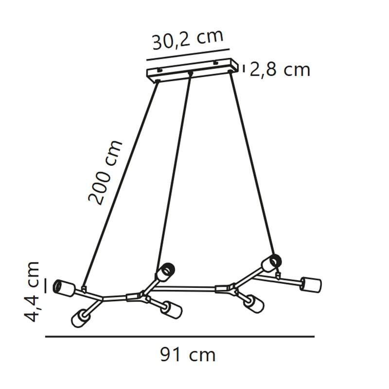 Nordlux Josefine -7 lampe a suspension