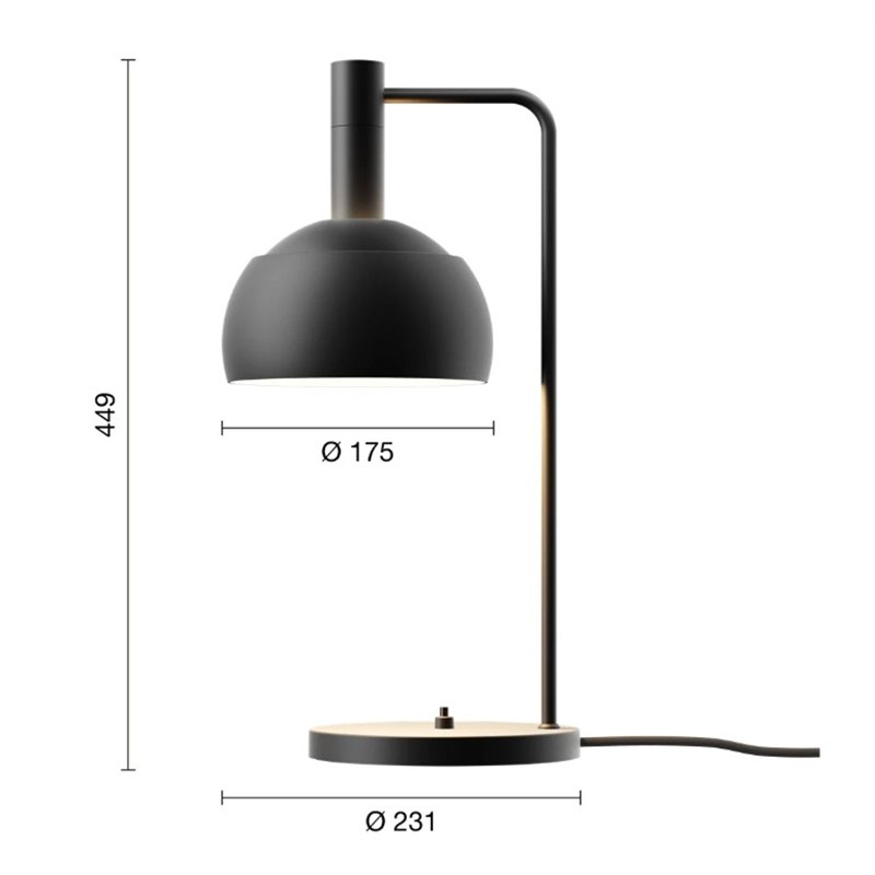 Louis Poulsen FJ Elements Lampe de table Noir - Outlet