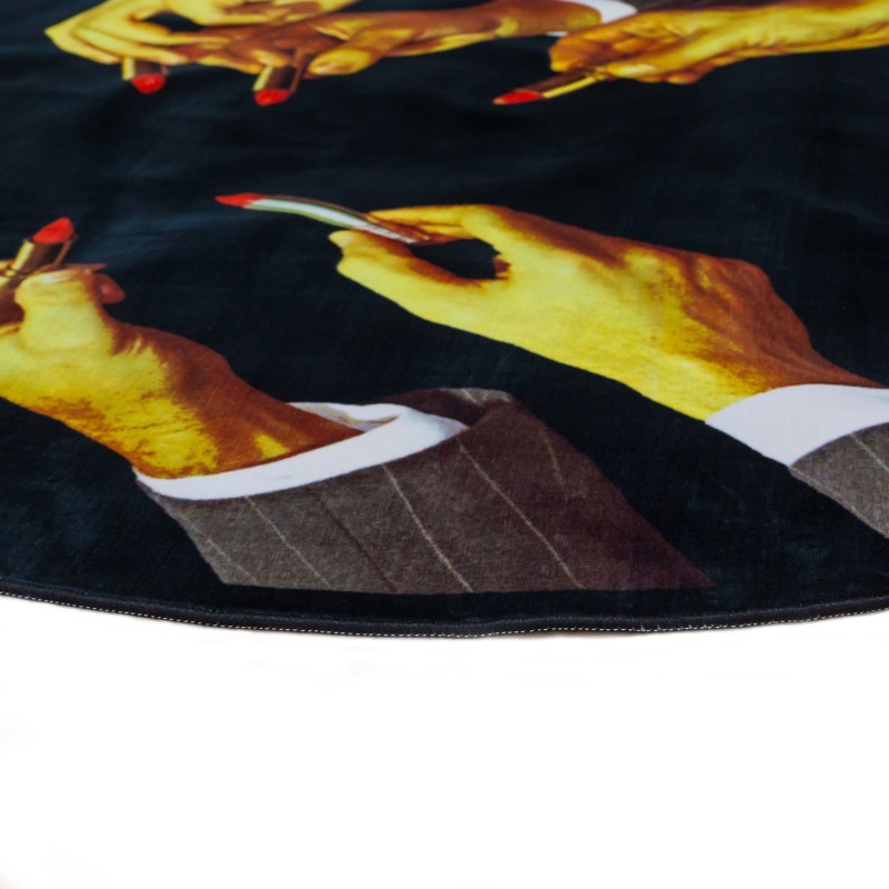 SELETTI Toiletpaper Tapis Rond - Rouges à lèvres