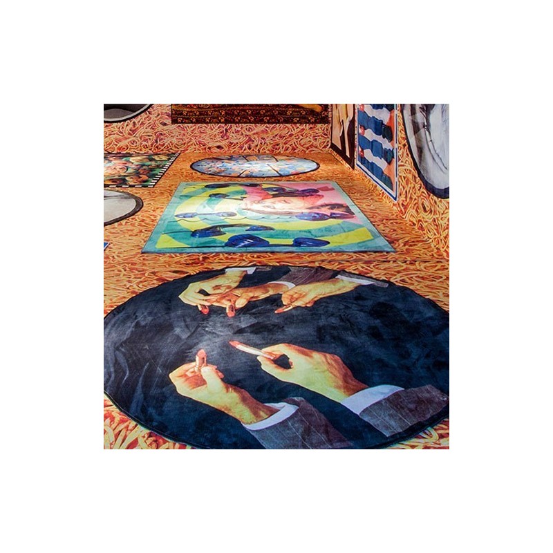 SELETTI Toiletpaper Tapis Rond - Rouges à lèvres