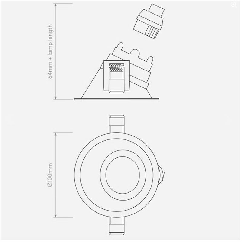 Astro Minima Slimline 25 Fire-Rated Ip65 spot encastré
