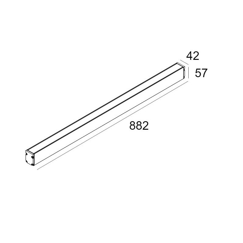 Delta Light Logic Linear On 880 Wall Grazer DIM5 Wandlampe / Bodenlampe
