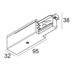 Delta Light TRACK 3F DIM END SUPPLY 11