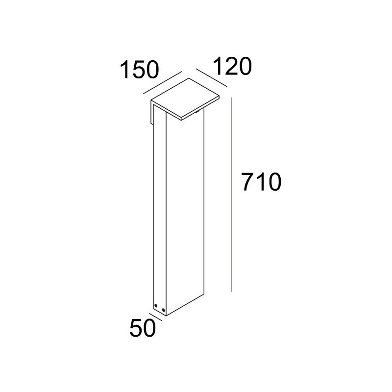 Delta Light OBLIX 70 Poteau de jardin