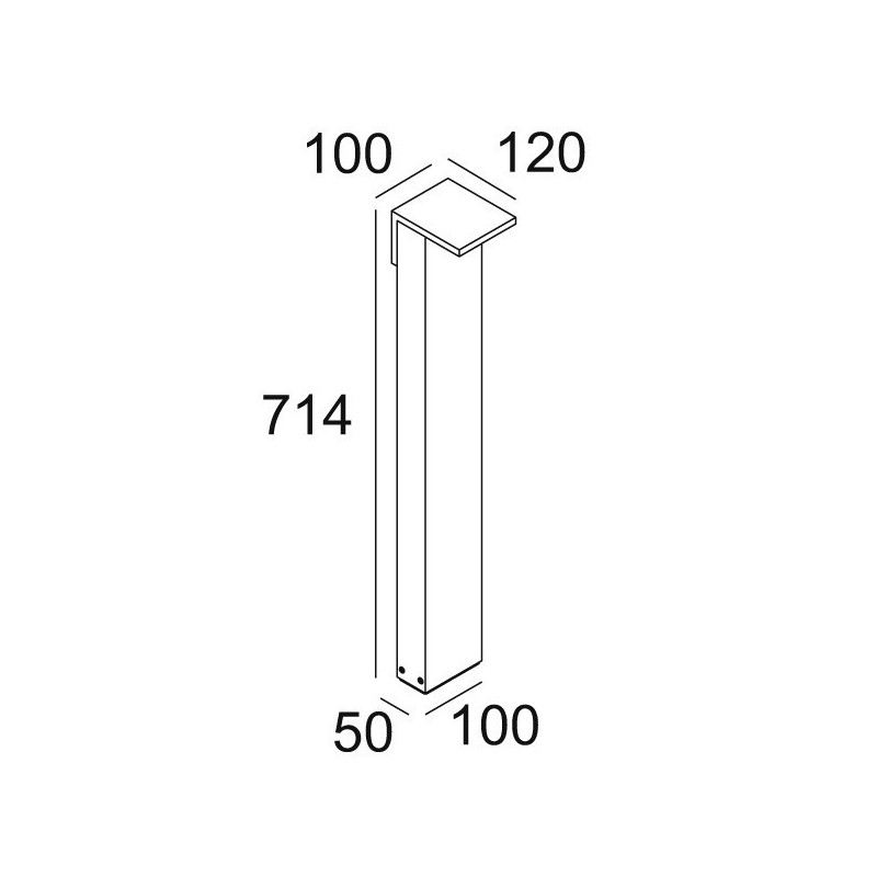 Delta Light OBLIX S 70 Poteau de jardin