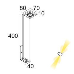 Delta Light Elbo Symmetric P 40 Lampadaire extérieur