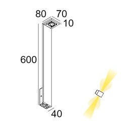 Delta Light Elbo Symmetric P 60 Lampadaire extérieur