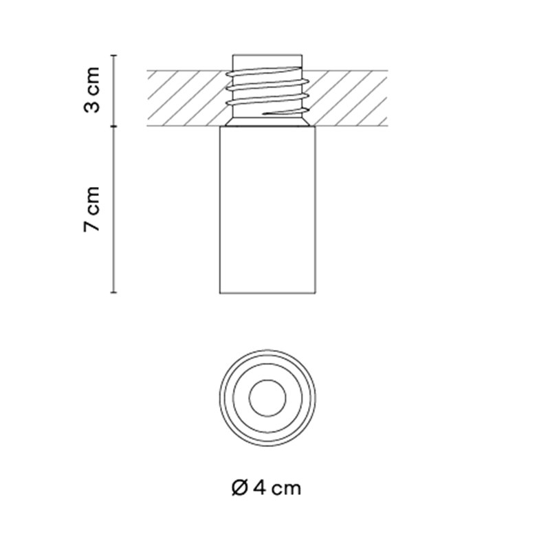 Vibia Bind solo Downlight Ø 4 cm x 7 cm Medium - 6664 spot encastré