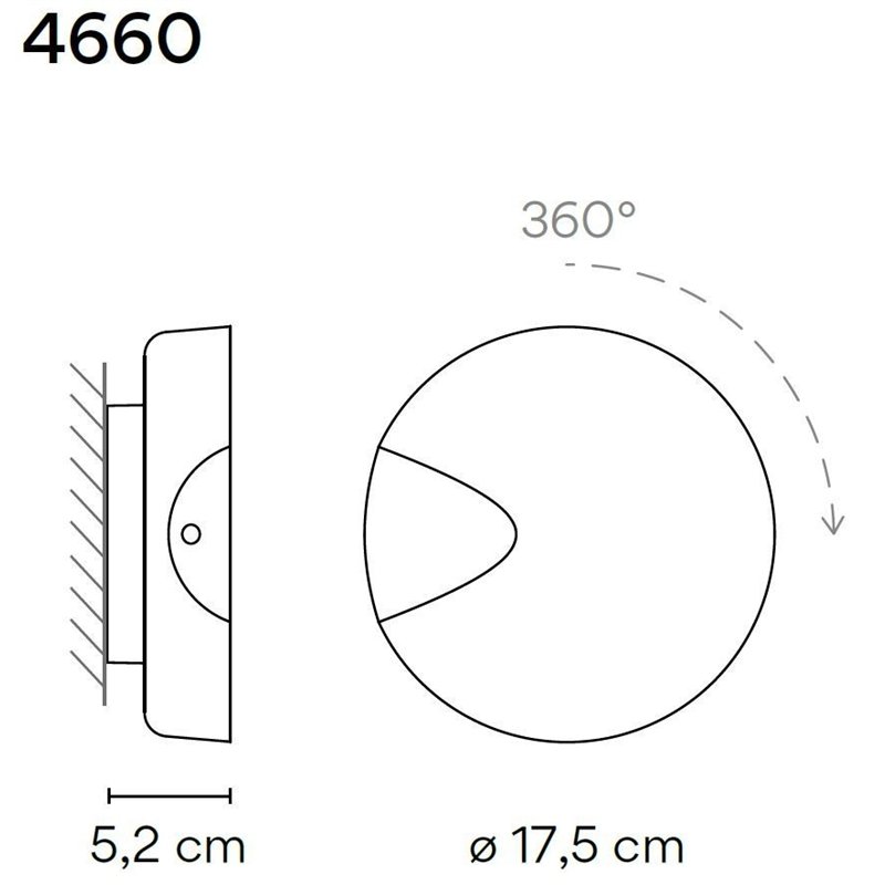 Vibia Dots A Turnable wall lamp