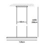 Jacco Maris keep it straight 120cm lampe à suspension