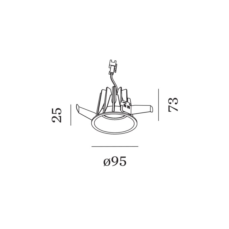 Wever & Ducré DEEP IP65 RECESSED 1.0 LED blade springs Einbaustrahler
