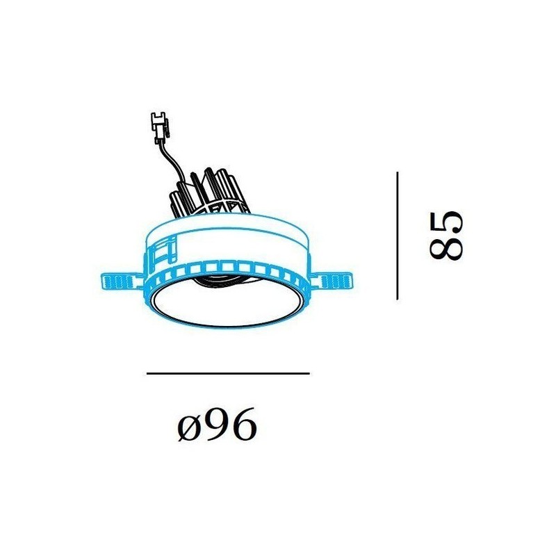 Wever & Ducré Deep Adjust Trimless 1.0 MR16 Spot encastré