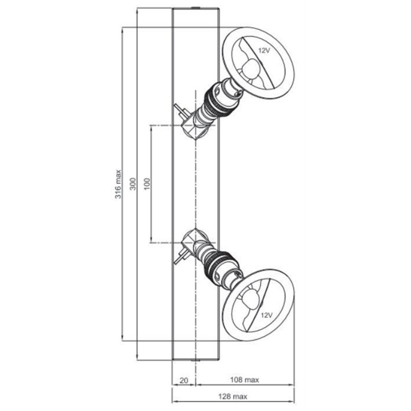 Tekna LILLEY SPOT ON RAIL 2 - LED (300MM) Plafonnier