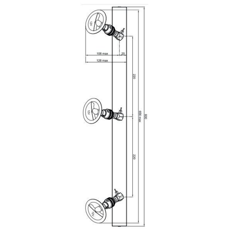 Tekna LILLEY SPOT ON RAIL 3 - LED (600MM) Plafonnier