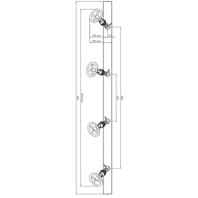 Tekna LILLEY SPOT ON RAIL 4 - LED (900MM) Plafonnier