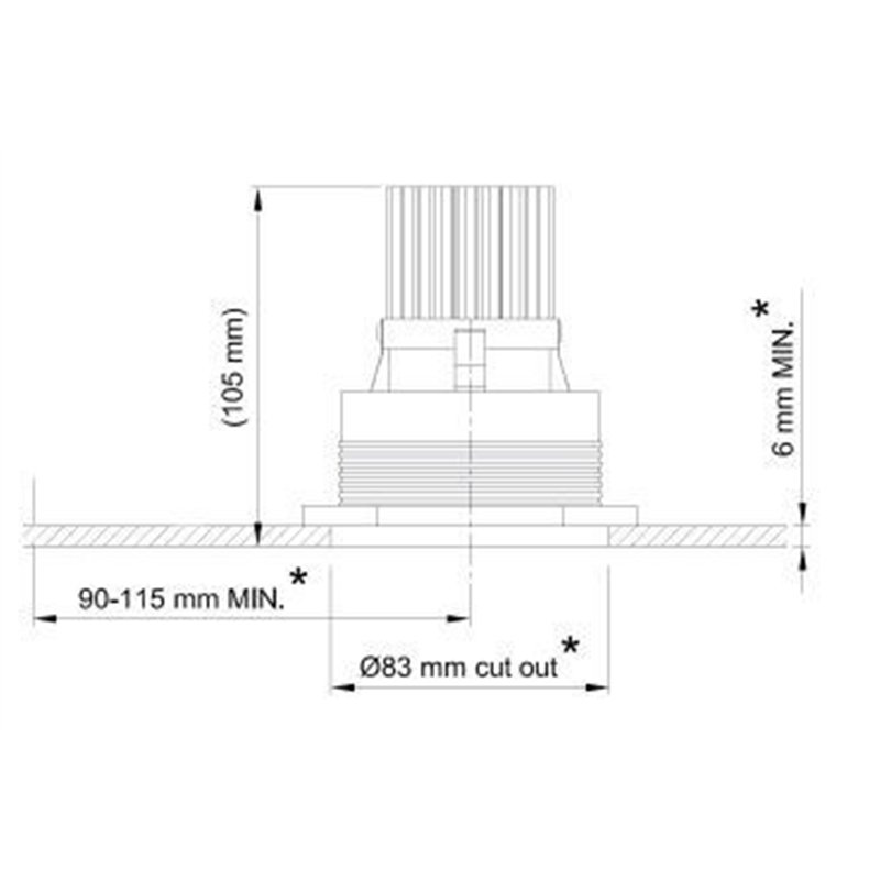 Tekna FLATSPOT 1 - TRIMLESS XOB Lampe encastré