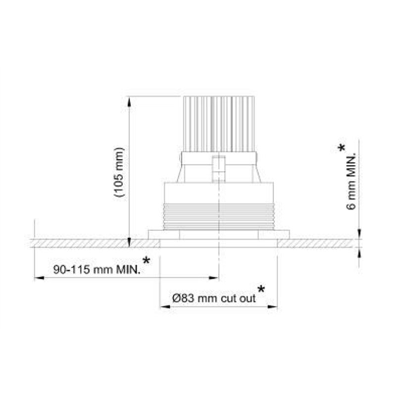 Tekna FLATSPOT 1 - TRIM LED XOB Lampe encastré