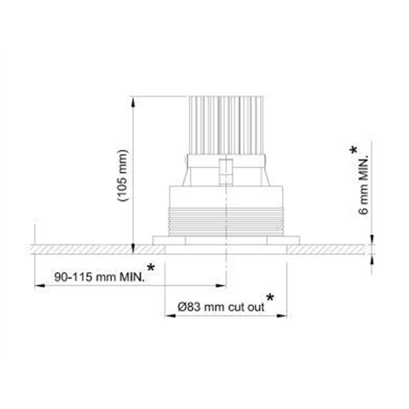 Tekna FLATSPOT 1 - TRIM XICATO Lampe encastré