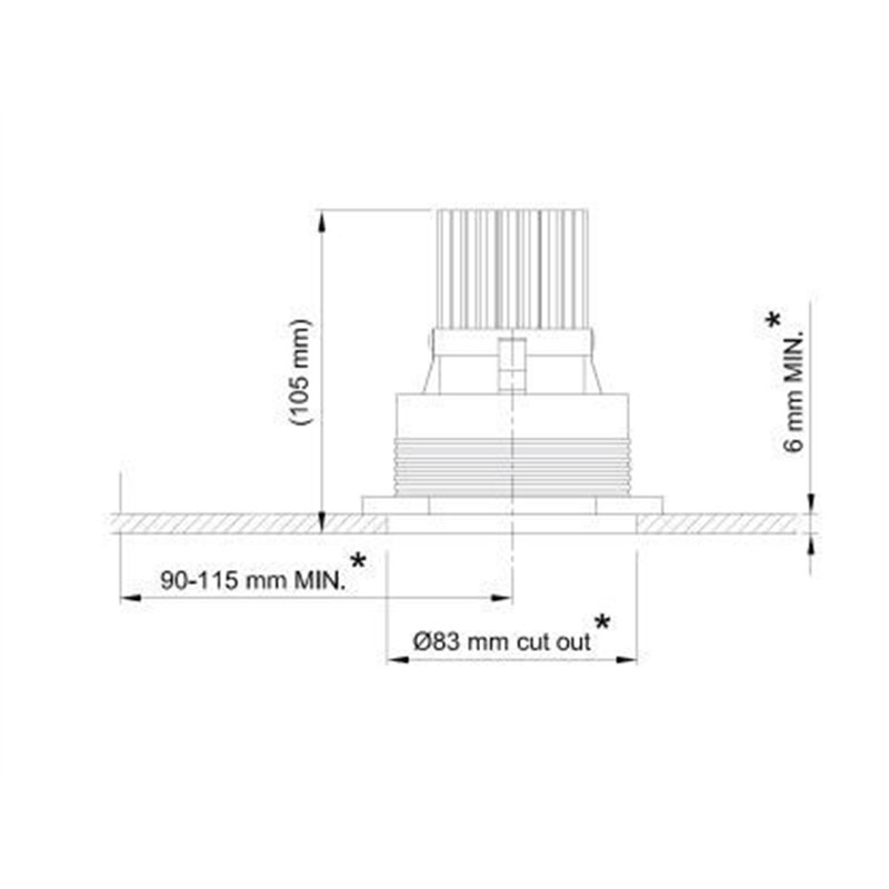 Tekna FLATSPOT 1 - TRIM 12V LED Lampe encastré