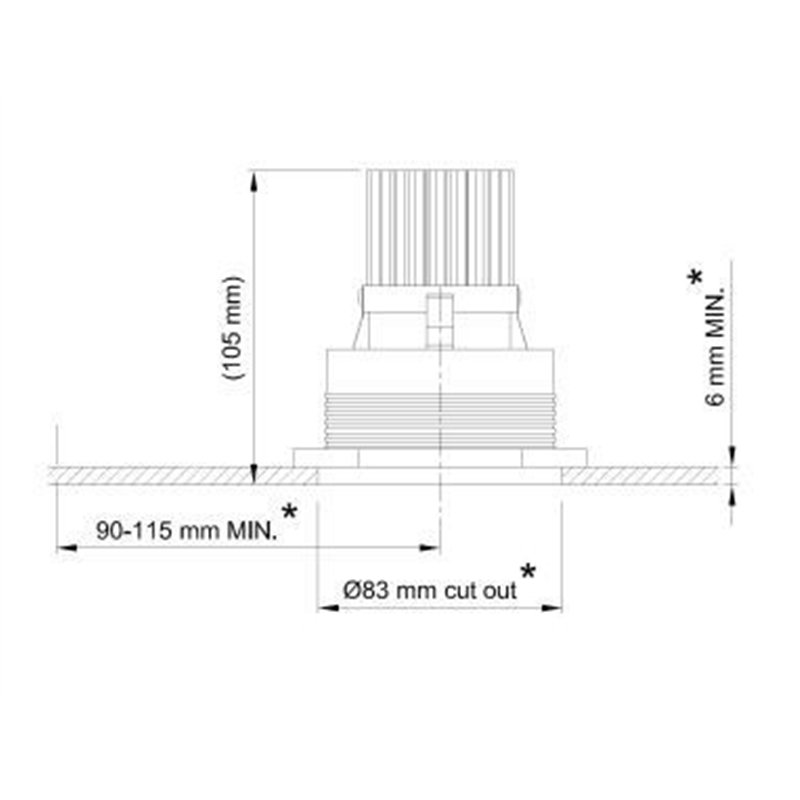 Tekna FLATSPOT 1 - TRIM GU10 LED Lampe encastré