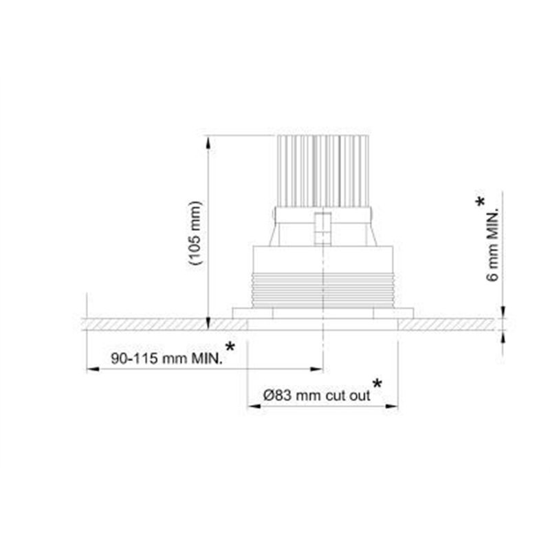 Tekna FLATSPOT 2 - TRIM 12V LED Lampe encastré