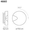 Vibia Dots A Turnable applique
