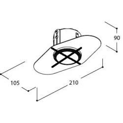 Tal Funnel Trimless Installation Frame for Plaster