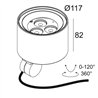Delta Light FRAX SB SUPERSPOT HONEYCOMB Lampadaire / Applique