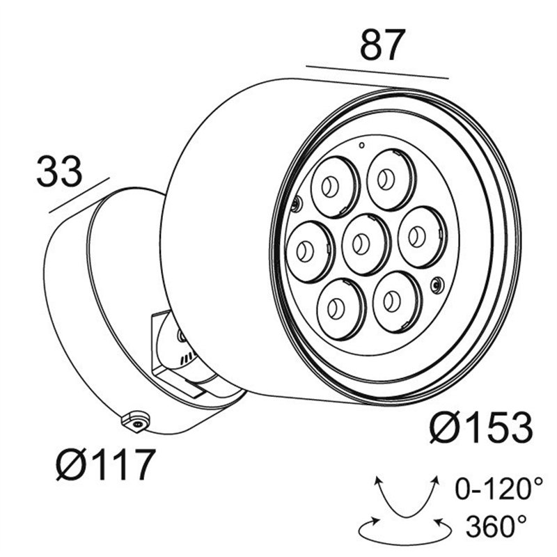 Delta Light FRAX M SUPERSPOT HONEYCOMB Lampe de sol / Applique