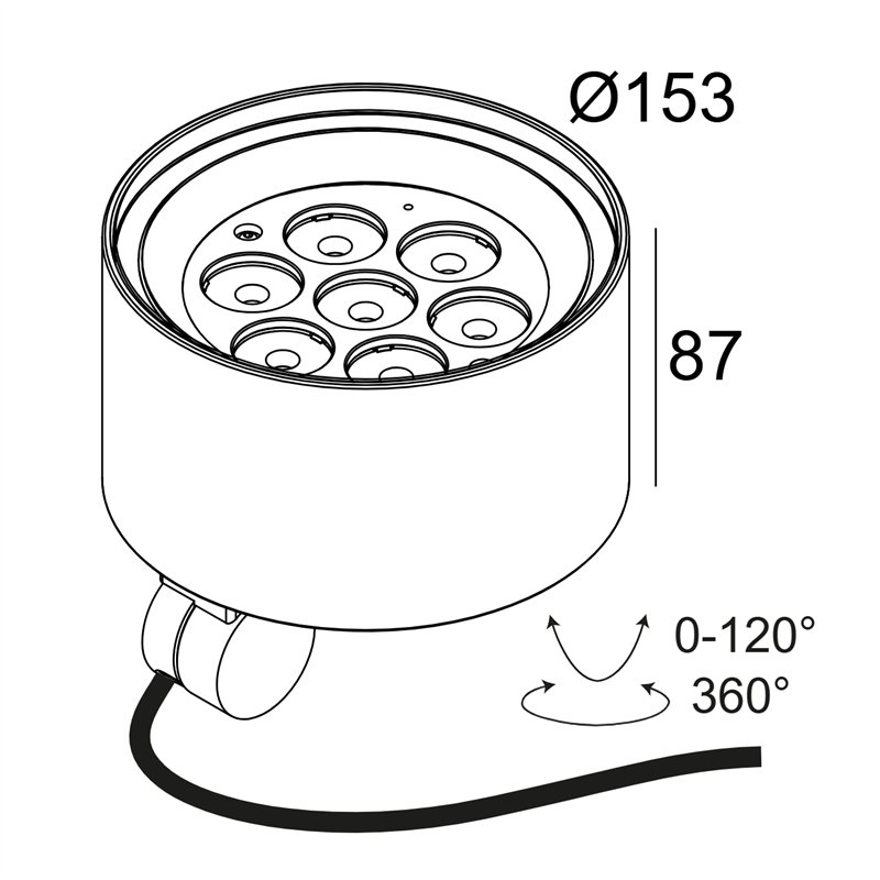 Delta Light Frax Mb Pole Superspot applique