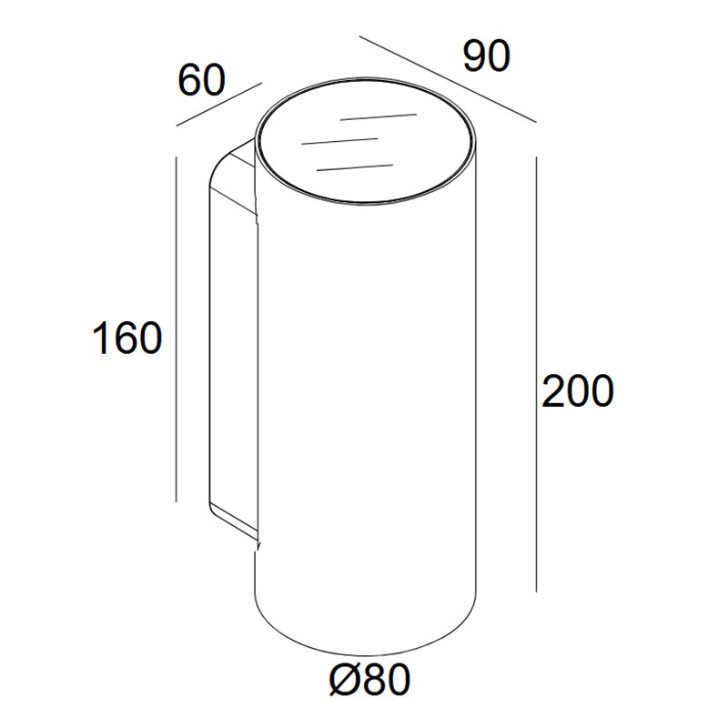 Delta Light NOCTA RD80 DOWN-UP SP Wandlampe