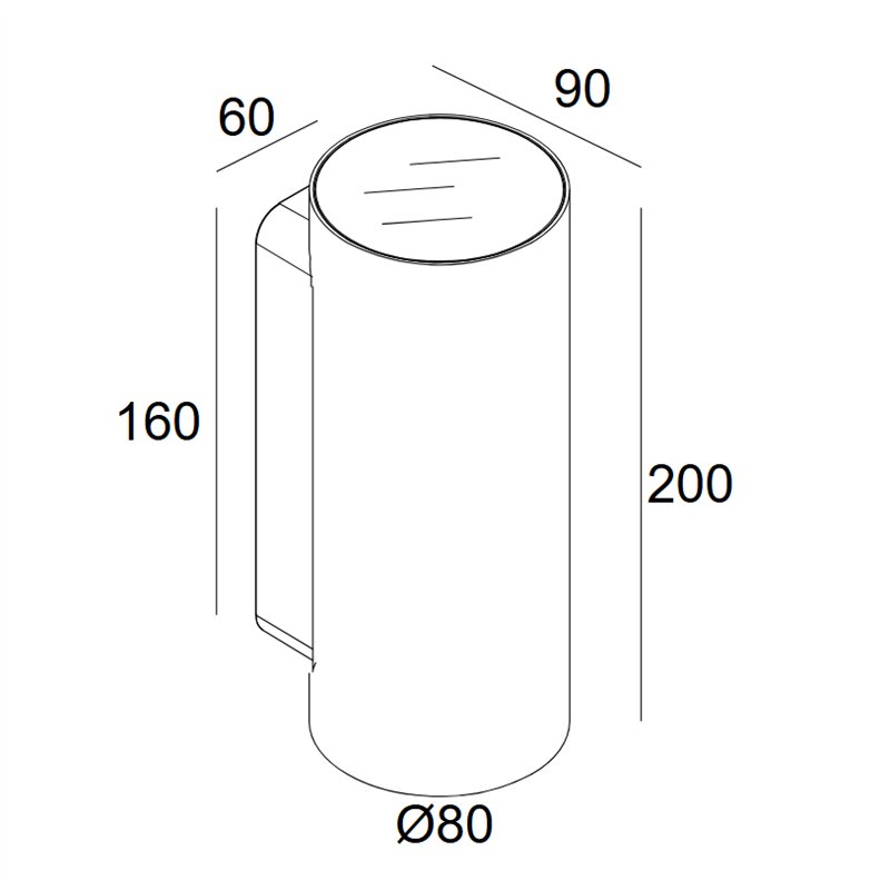 Delta Light NOCTA RD80 DOWN-UP WFL Wandlampe
