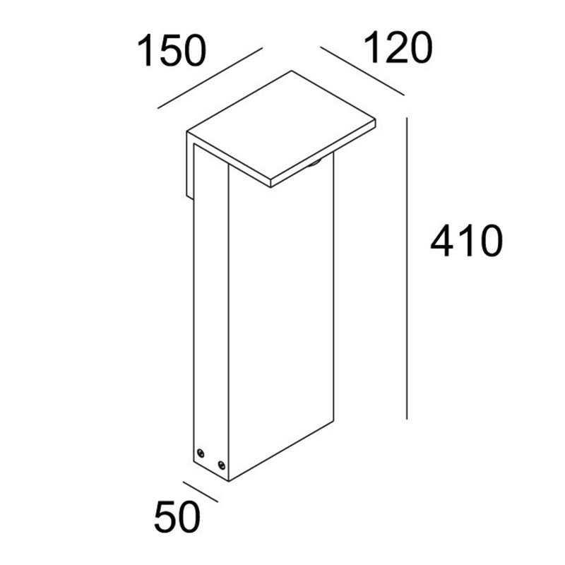 Delta Light OBLIX 40 Poteau de jardin