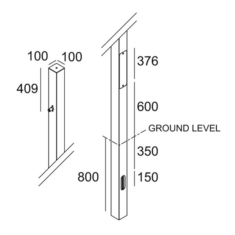 Delta Light POLESANO 4M - 1 ANCHORED Poteau de jardin