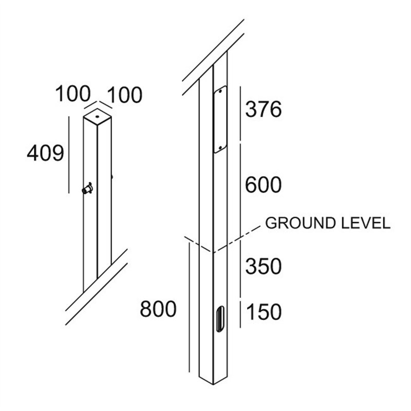 Delta Light POLESANO 4M - 21L ANCHORED Poteau de jardin