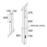 Delta Light POLESANO 4M - 21L ANCHORED Poteau de jardin