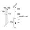 Delta Light POLESANO 4M - 3 ANCHORED Poteau de jardin
