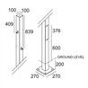 Delta Light POLESANO 4M - 4 BASE Poteau de jardin