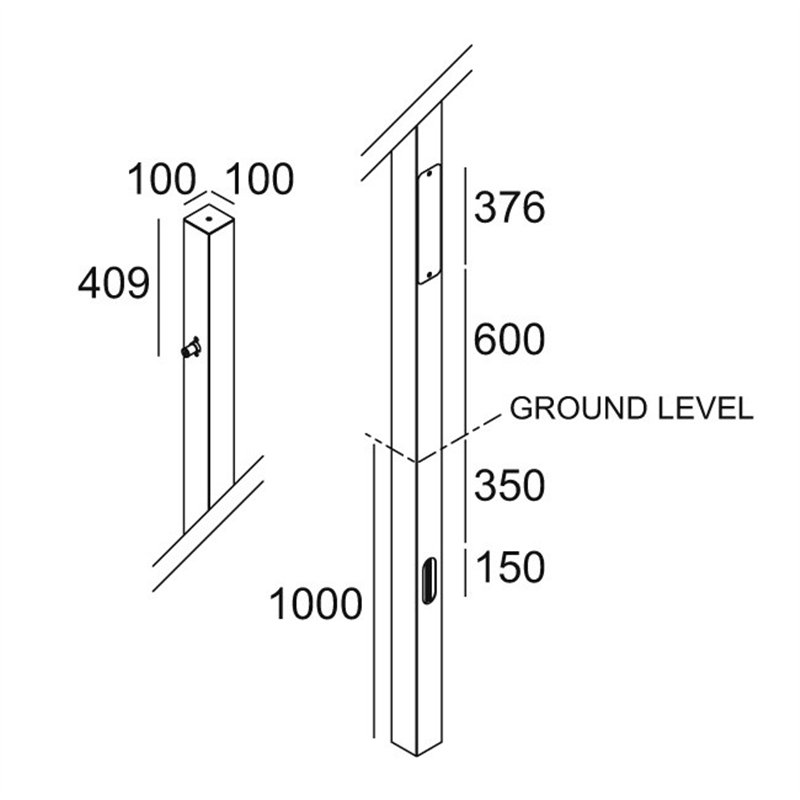 Delta Light POLESANO 6M - 1 ANCHORED Poteau de jardin