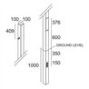 Delta Light POLESANO 6M - 21L ANCHORED Poteau de jardin