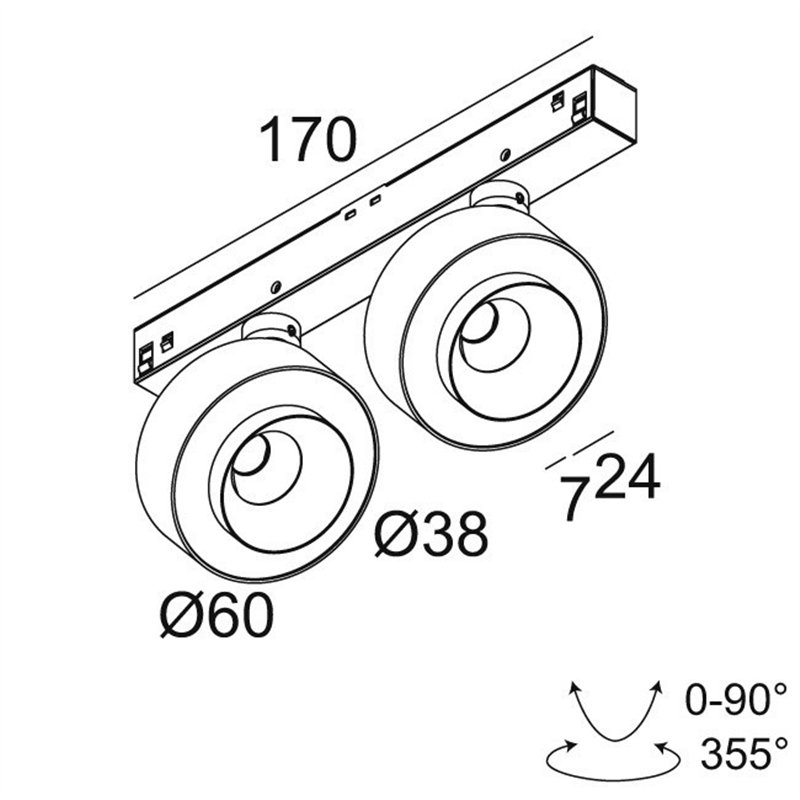 Delta Light M26L - ODRON 2/41 MDL Schienenbeleuchtung
