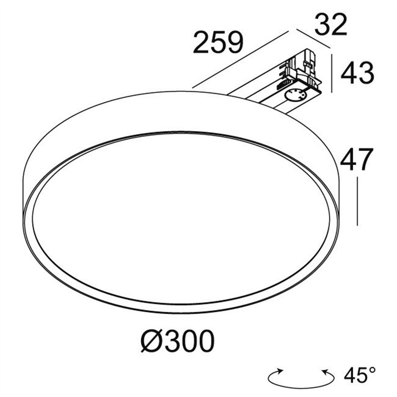 Delta Light MULTINOVA 30 TW ADM DIM5 Éclairage sur rail