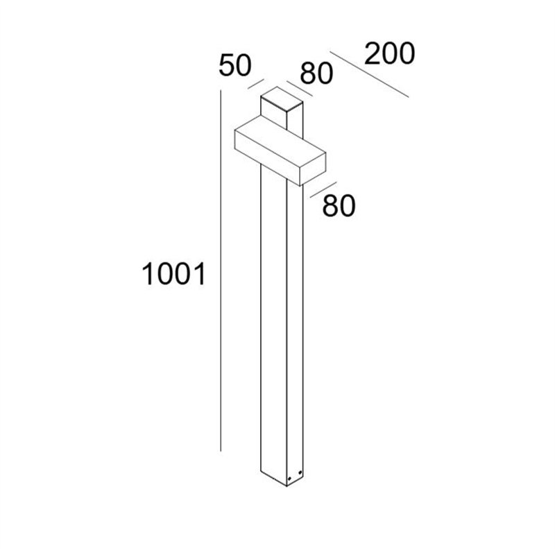 Delta Light POLESANO BOLLARD 100 DIM5 Lampadaire extérieurs