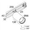 Delta Light SPY 66 TW ADM DIM5 Éclairage sur rail