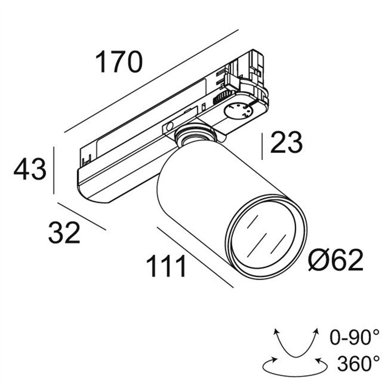 Delta Light SPY FOCUS MP ADM Éclairage sur rail