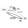 Delta Light SUPER-OH! XS PIVOT 39 ADM DIM8 Éclairage sur rail