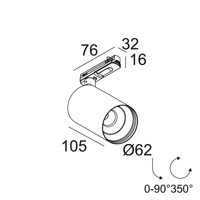 Delta Light SPYCO Hi ADM1F Applique sur rail