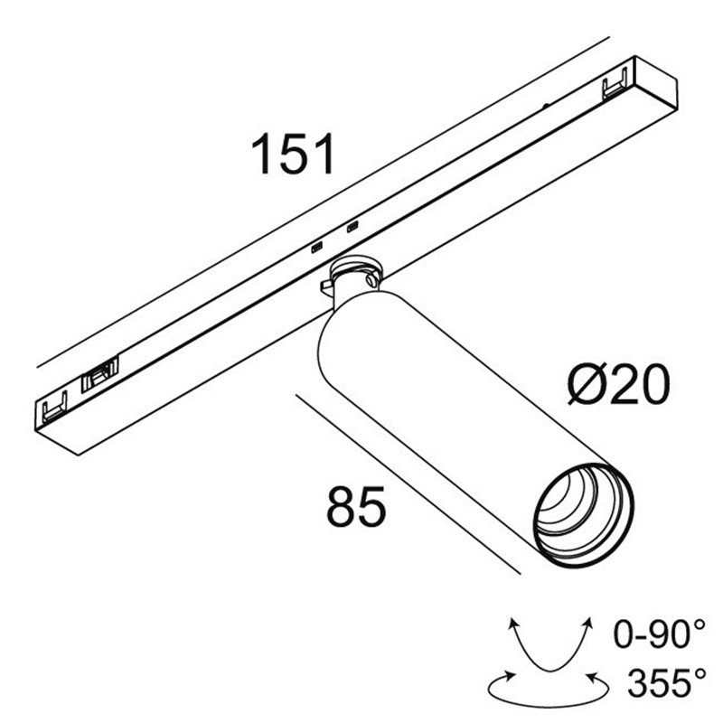 Delta Light Sl19 - SPY 20 DIM5 Schienenbeleuchtung