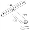 Delta Light Sl19 - SPY 20 L DIM5 Éclairage sur rail