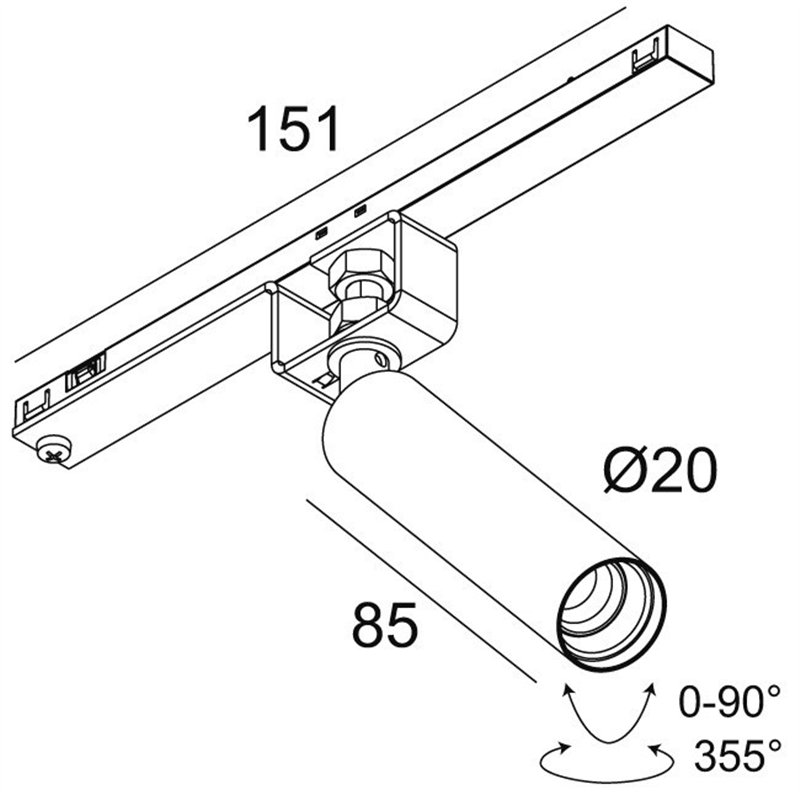 Delta Light Spl14 - SPY 20 DIM5 Schienenbeleuchtung